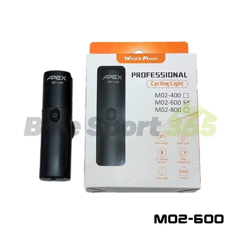 چراغ دوچرخه 600 لومن اَپکس APEX M02