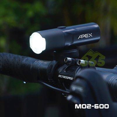 چراغ دوچرخه 600 لومن اَپکس APEX M02