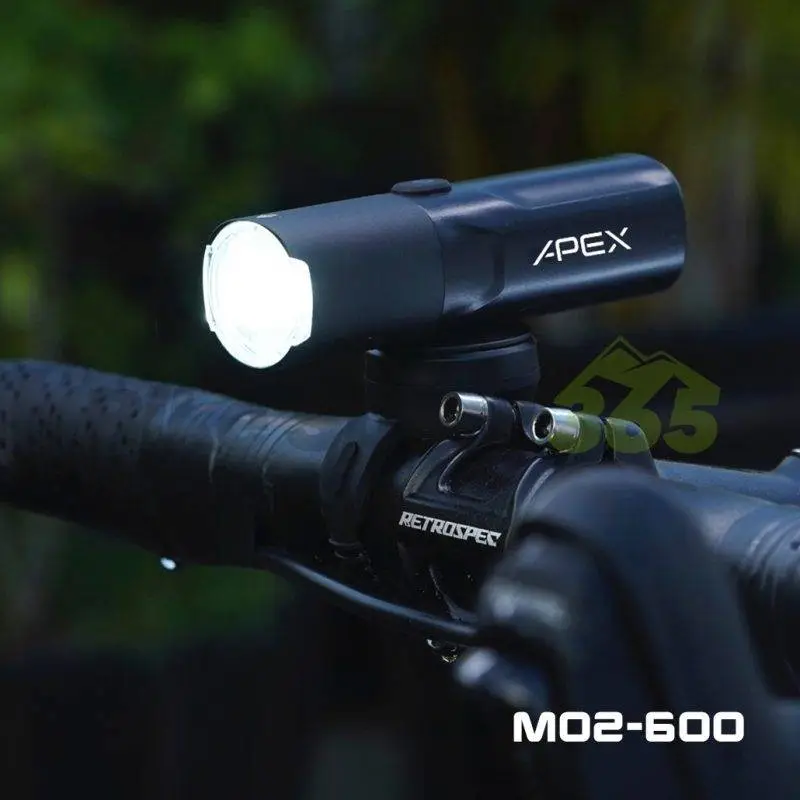 چراغ دوچرخه 600 لومن اَپکس APEX M02
