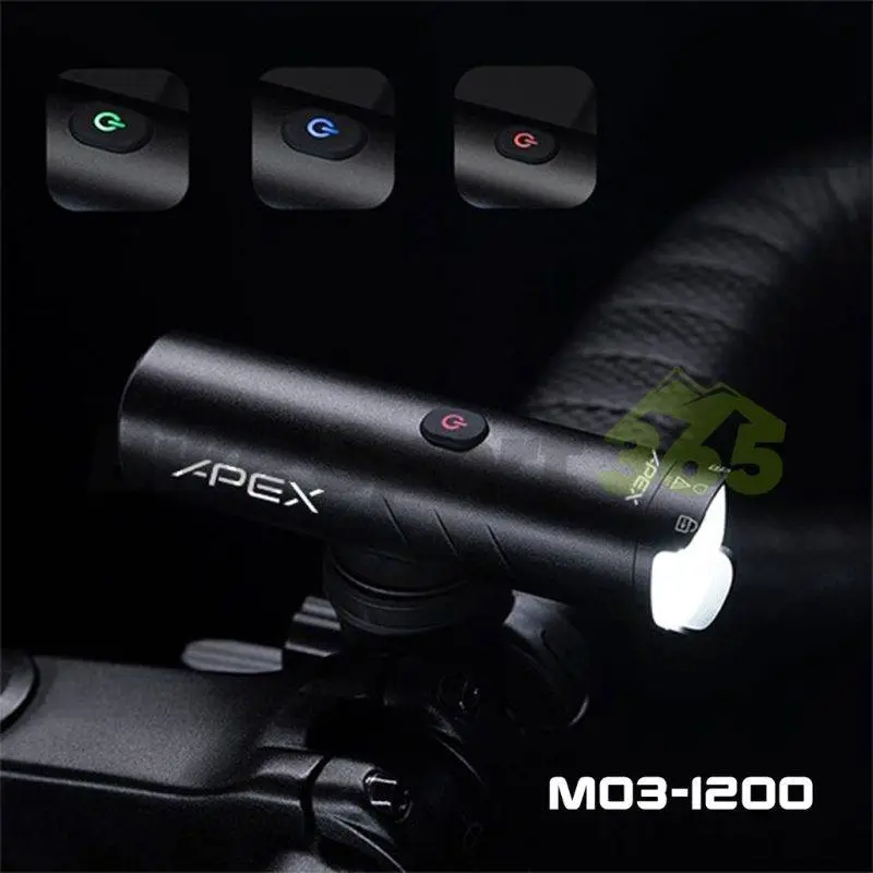 چراغ دوچرخه 1200 لومن اَپکس APEX M03