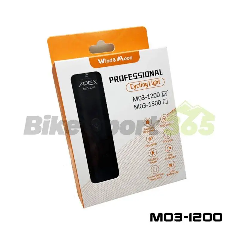 چراغ دوچرخه 1200 لومن اَپکس APEX M03
