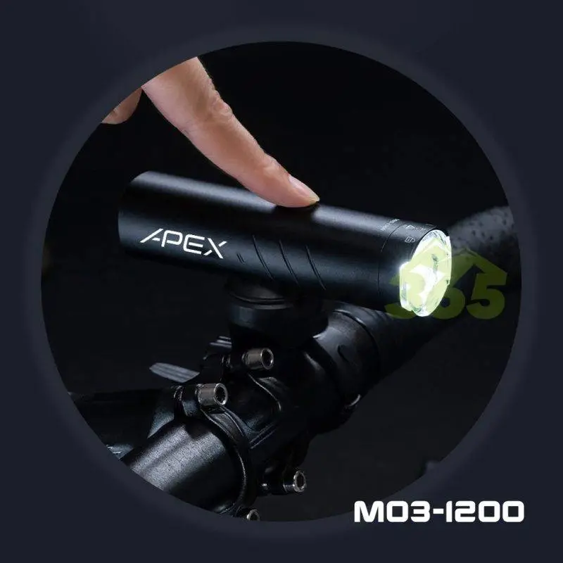 چراغ دوچرخه 1200 لومن اَپکس APEX M03